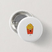 Fries, chips, hot chips thema ronde button 3,2 cm (Voorkant /achterkant)