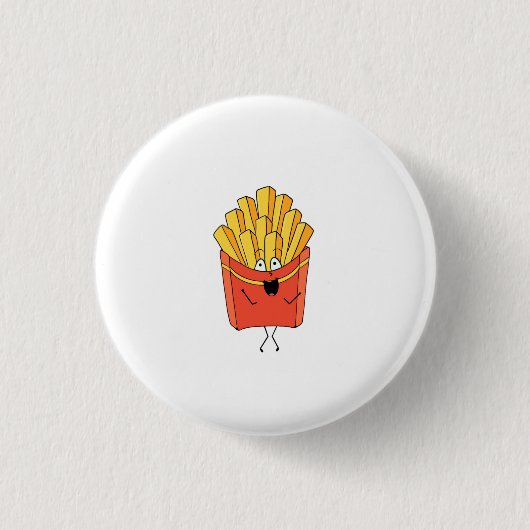 Fries, chips, hot chips thema ronde button 3,2 cm (Voorkant)