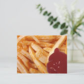 Fries en keetchup briefkaart (Staand voorkant)