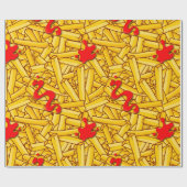 Fries en Ketchup Funny Cadeaupapier (Vlak)
