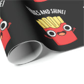 Fries En Shine Grappig Voedsel Puns Donker BG Cadeaupapier (Rol Hoek)