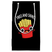 Fries En Shine Grappig Voedsel Puns Donker BG Klein Cadeauzakje (Voorkant)