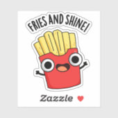 Fries en Shine Grappige Voedsel Puns Sticker (Vel)