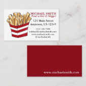 Fries Fast Food Foodie Fry Restaurant Bar Visitekaartje (Voorkant / Achterkant)