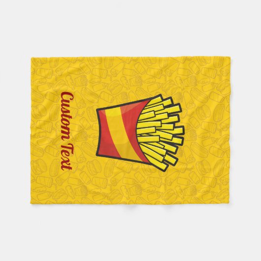 Fries Fleece Blanket (Voorkant (Horizontaal))