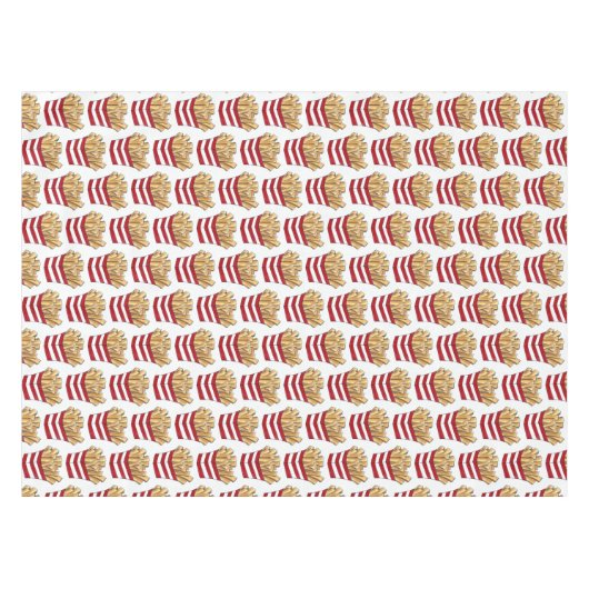 Fries Fried Potato Chips Foodie Fast Food Tafelkleed (Voorkant (Horizontaal))