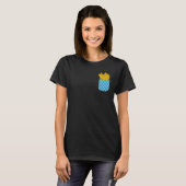 Fries graaf fadie Fast Food Cute Pocket Potato for T-shirt (Voorkant volledig)