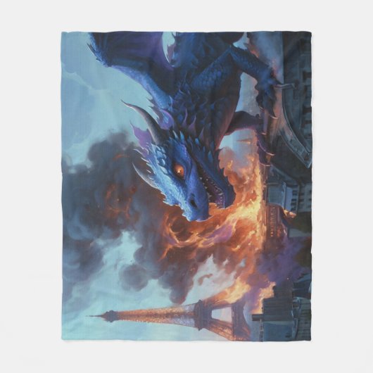 Fries, iemand? Drakenkunst Fleece Deken (Voorkant)