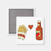 Fries Love Ketchup Magneet (Voorkant / Achterkant)