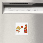 Fries Love Ketchup Magneet (Insitu (Vaatwasser))