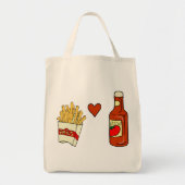 Fries Love Ketchup Tote Bag (Voorkant)