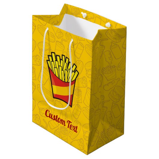 Fries Medium Gift Bag Medium Cadeauzakje (Voorkant Gekanteld)