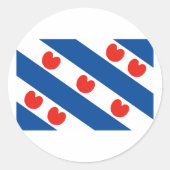 Fries, Nederland Ronde Sticker (Voorkant)