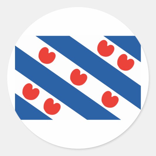 Fries, Nederland Ronde Sticker (Voorkant)
