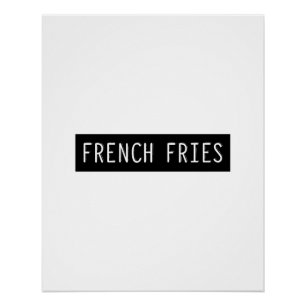 Fries Old Typwriter Letters Perfect Poster