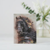 Fries paard - ansichtkaart briefkaart (Staand voorkant)