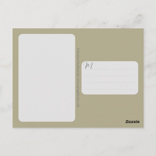 Fries paard - Ansichtkaart Briefkaart (Achterkant)