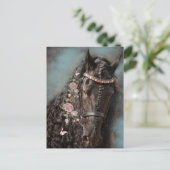 Fries paard - ansichtkaart briefkaart (Staand voorkant)
