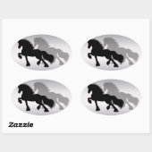 Fries Paard Ovale Sticker (Vel)