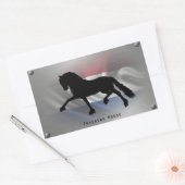 Fries paard rechthoekige sticker (Envelop)