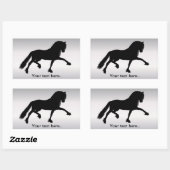 Fries Paard Rechthoekige Sticker (Vel)