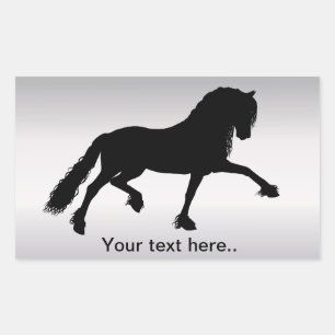 Fries Paard Rechthoekige Sticker