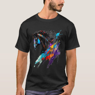 Fries paard verfspatten Exotisch paard Spat T-shirt