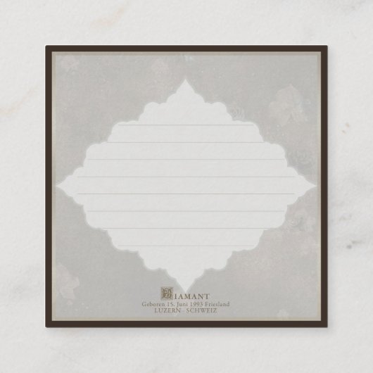 Fries Paard - Visitekaartje (Achterkant)