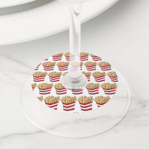 Fries Small Fry Chips Fast Food Foodie Wijnglaslabel