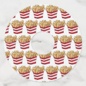 Fries Small Fry Chips Fast Food Foodie Wijnglaslabel (Voorkant)