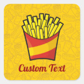 Fries Square Sticker (Voorkant)