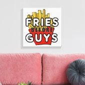 Fries voor jongens canvas afdruk (Insitu (Woonkamer))