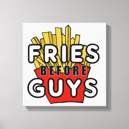 Fries voor jongens canvas afdruk (Voorkant)