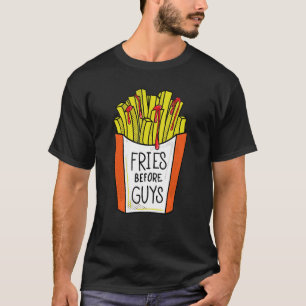 Fries voor jongens feministisch feminisme gelijke  t-shirt