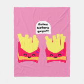 Fries voor jongens! fleece deken (Voorkant)