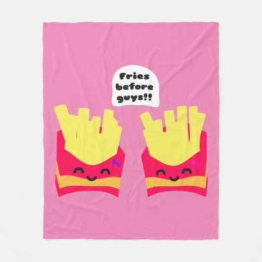 Fries voor jongens! fleece deken (Voorkant)
