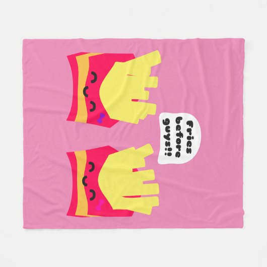 Fries voor jongens! fleece deken (Voorkant (Horizontaal))
