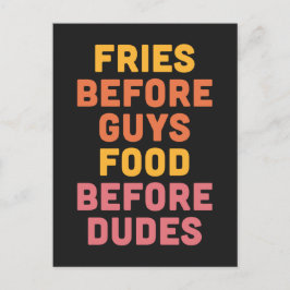 Fries voor jongens Funny Quote Briefkaart