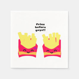 Fries voor jongens! servet