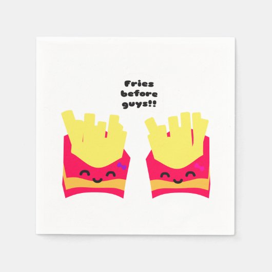 Fries voor jongens! servet (Voorkant)