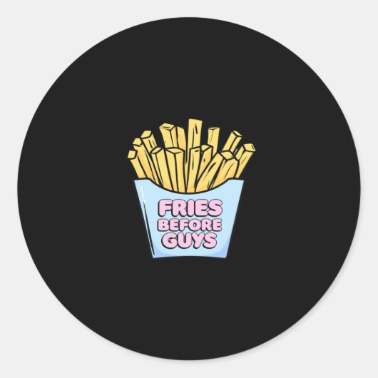 Fries voor jongens Sticker (Voorkant)