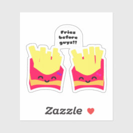 Fries voor jongens! sticker