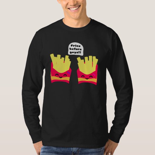 Fries voor jongens! t-shirt (Voorkant)