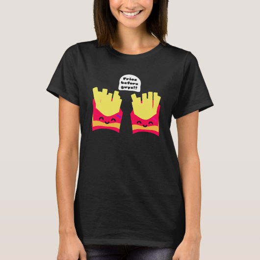 Fries voor jongens! t-shirt (Voorkant)