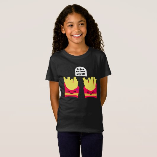 Fries voor jongens! t-shirt (Voorkant volledig)