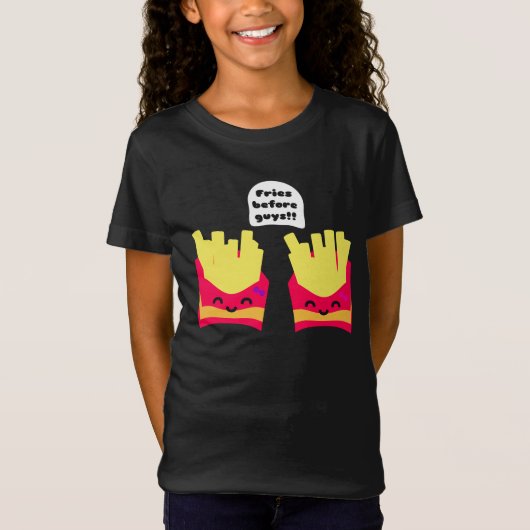 Fries voor jongens! t-shirt (Voorkant)