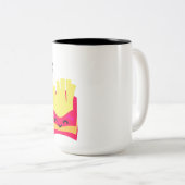 Fries voor jongens! tweekleurige koffiemok (Voorkant rechts)