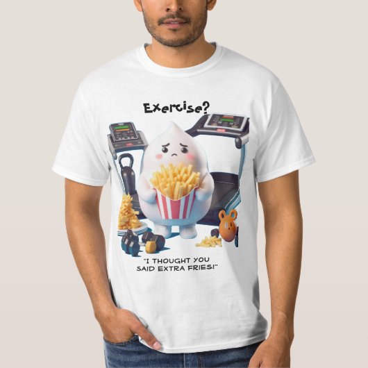 Fries vs. Fitness T-shirt (Voorkant)