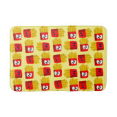 Fries Yellow Bathroom Bath Mat (Voorkant)