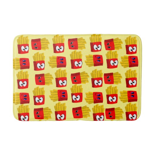 Fries Yellow Bathroom Bath Mat (Voorkant)